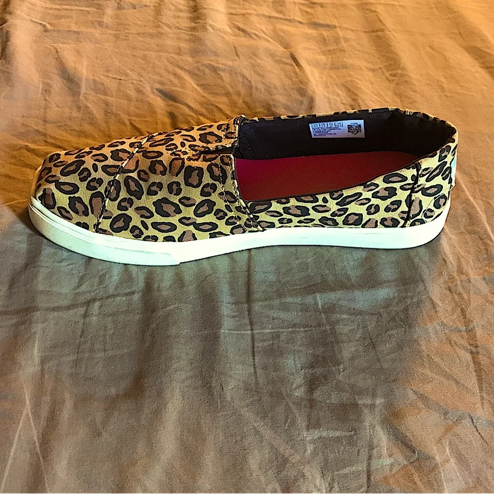 Toms Leopard Print Canvas Slip-On Sneakers - Tan, Black, Brown